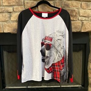 NWT Pjs + Pancakes long sleeve shirt with bear on it. super soft. 2X
